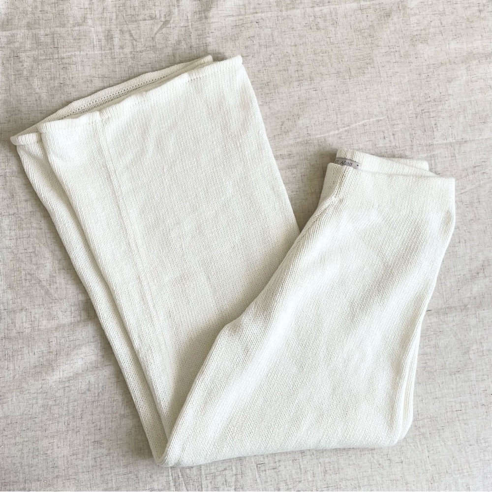 St agni wide leg knit Cream Knit Pants